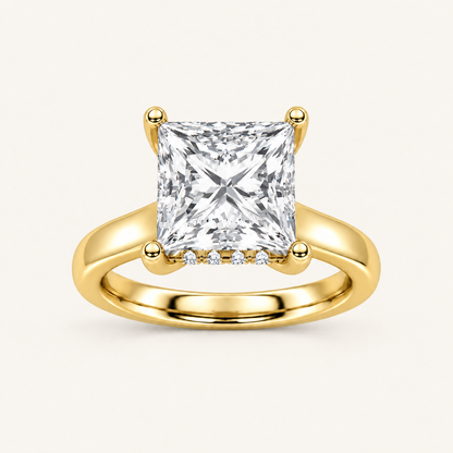 2CT Princess Cut Lab Grown Diamond Solitaire Ring