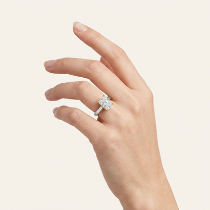1CT Radiant Cut Lab Grown Diamond Solitaire Ring
