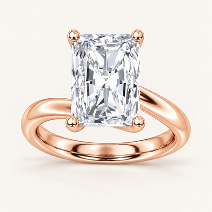 1CT Radiant Cut Lab Grown Diamond Solitaire Ring
