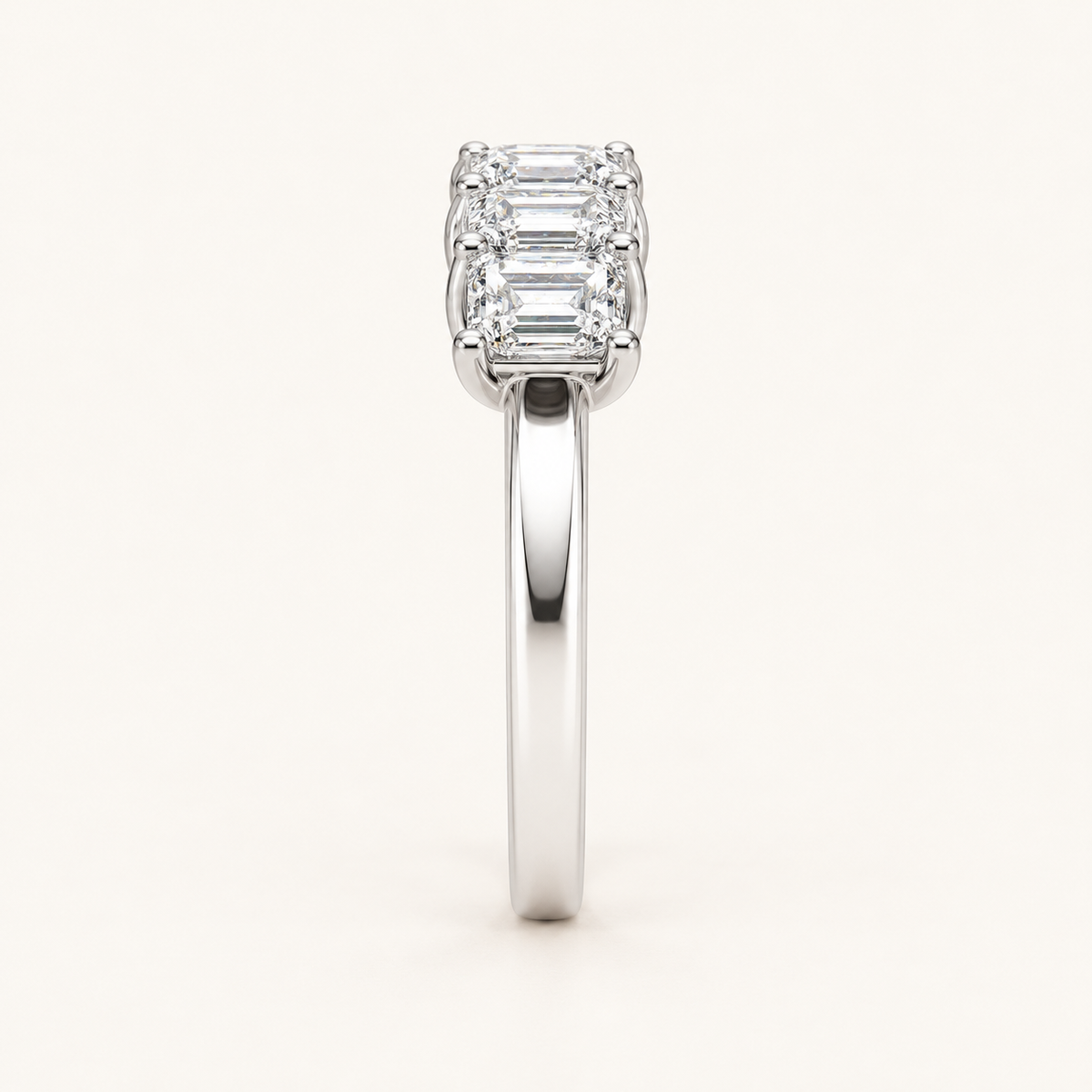 2CT Emerald Cut Lab Grown Diamond Enhancers Ring