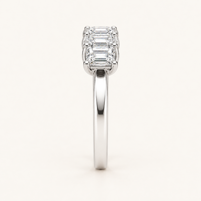 2CT Emerald Cut Lab Grown Diamond Enhancers Ring