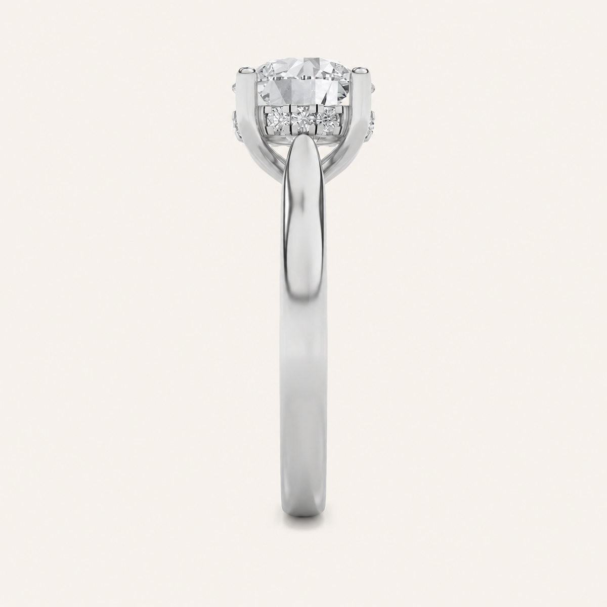 4CT Round Cut Lab Grown Diamond Solitaire Ring
