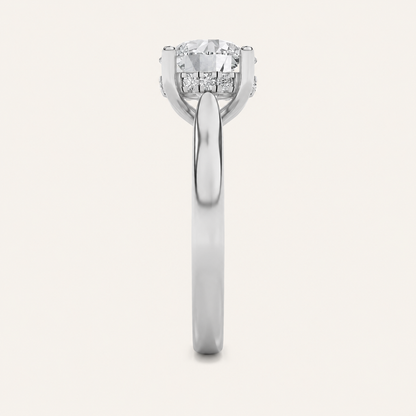 4CT Round Cut Lab Grown Diamond Solitaire Ring