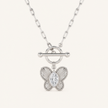 1CT Marquise Cut Lab Grown Diamond Butterfly Shapped Pendant Necklace
