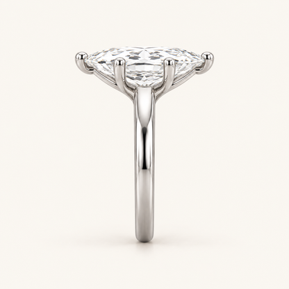 4CT Marquise Cut Lab Grown Diamond Solitaire Ring