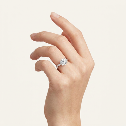 0.50CT Round Cut Lab Grown Diamond Solitaire Ring
