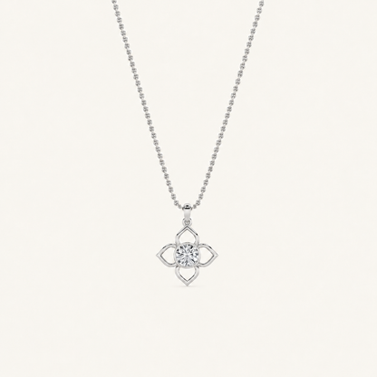 1CT Round Cut Lab Grown Diamond Pendant Necklace