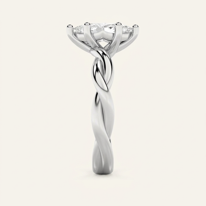 1CT Marquise Cut Lab Grown Diamond Solitaire Ring