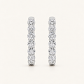 3CT Round Cut Lab Grown Diamond Hoop Earrings