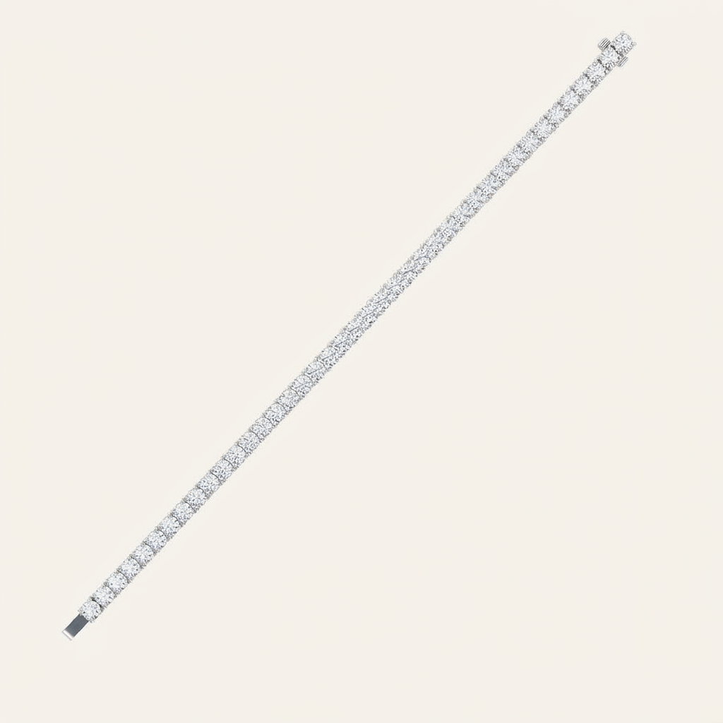 10CT Round Cut Lab Grown Diamond Tennis Bracelet