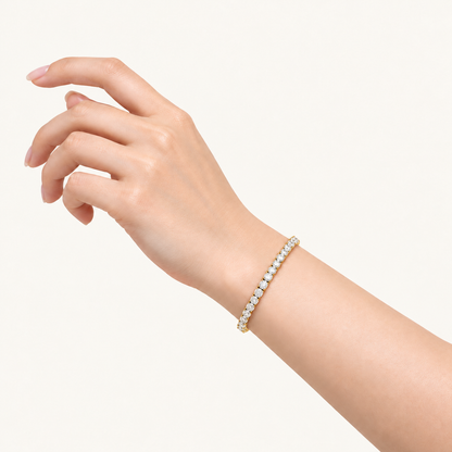 3CT Round Cut Lab Grown Diamond Four Pring Tennis Bracelet