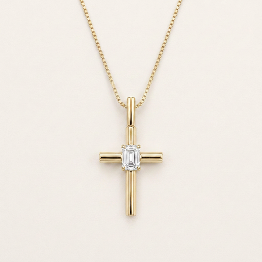 0.5CT Round Cut Lab Grown Diamond Pendant Necklace