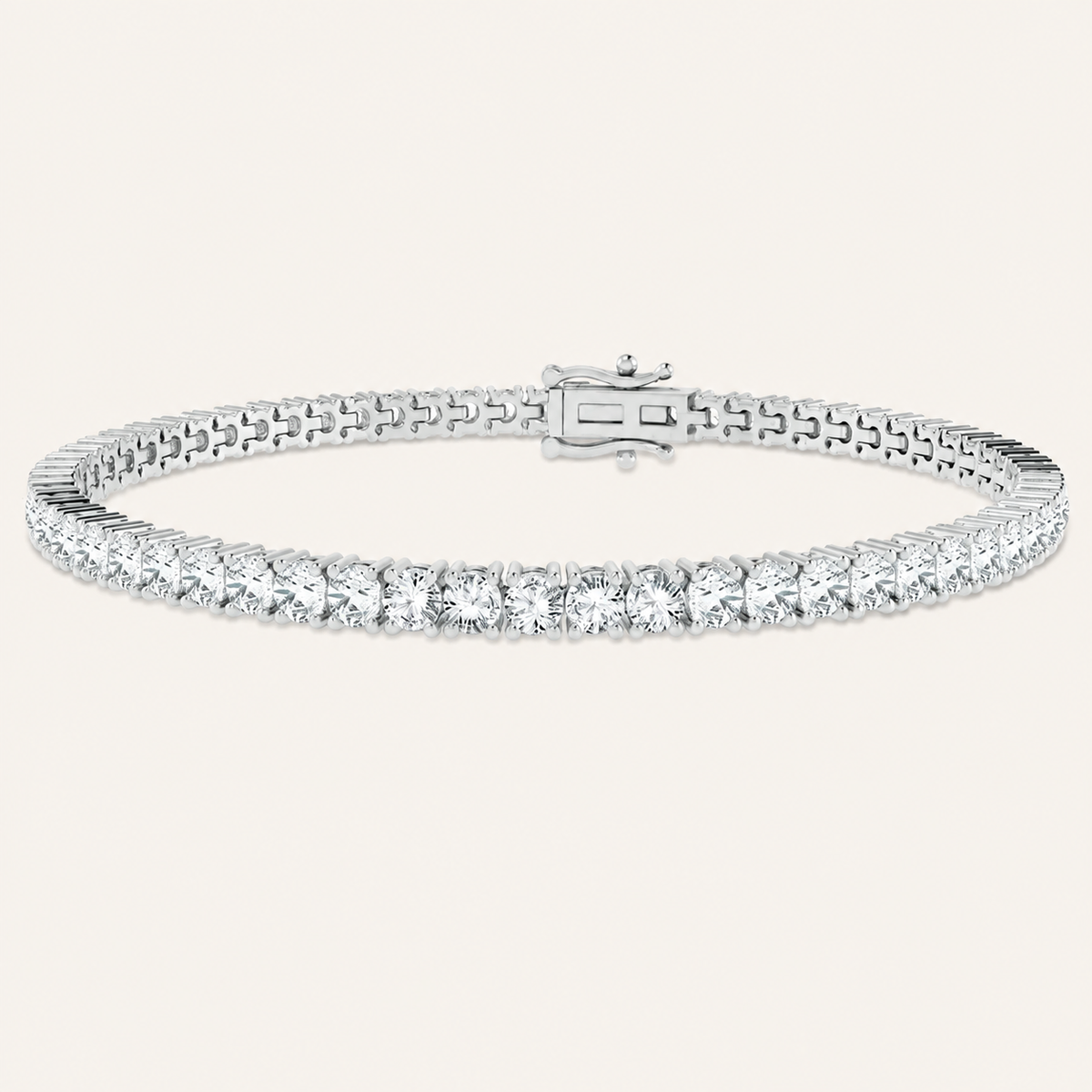 7.00CT Round Cut Lab Grown Diamond Tennis Bracelet