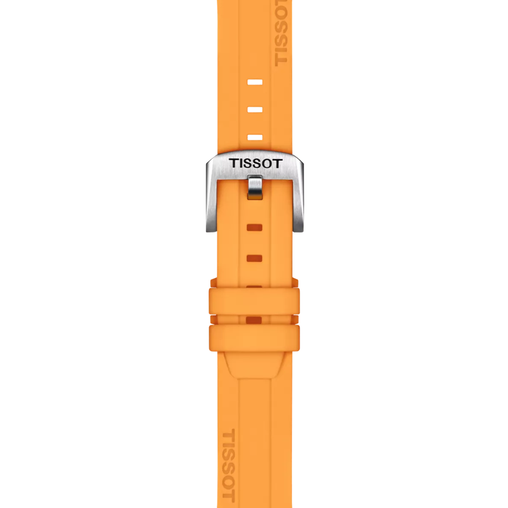 Tissot Official Orange Silicone Strap Lugs 18 mm 2