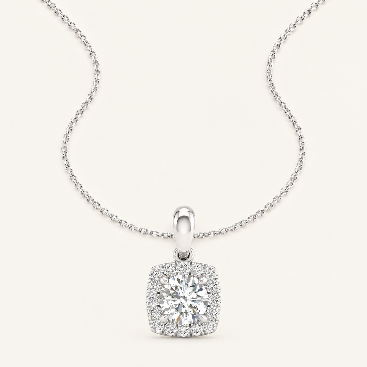 0.60CT Round Cut Lab Grown Diamond Pendant