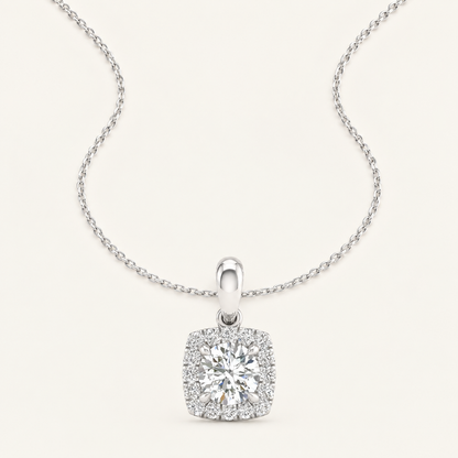 0.60CT Round Cut Lab Grown Diamond Pendant