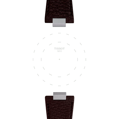 Tissot Official Brown PRX 40mm Leather Strap With Steel Endpiece 3