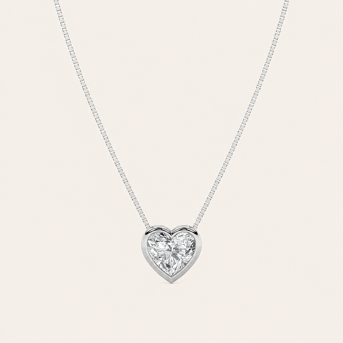 2CT Heart Cut Lab Grown Diamond Pendant Necklace