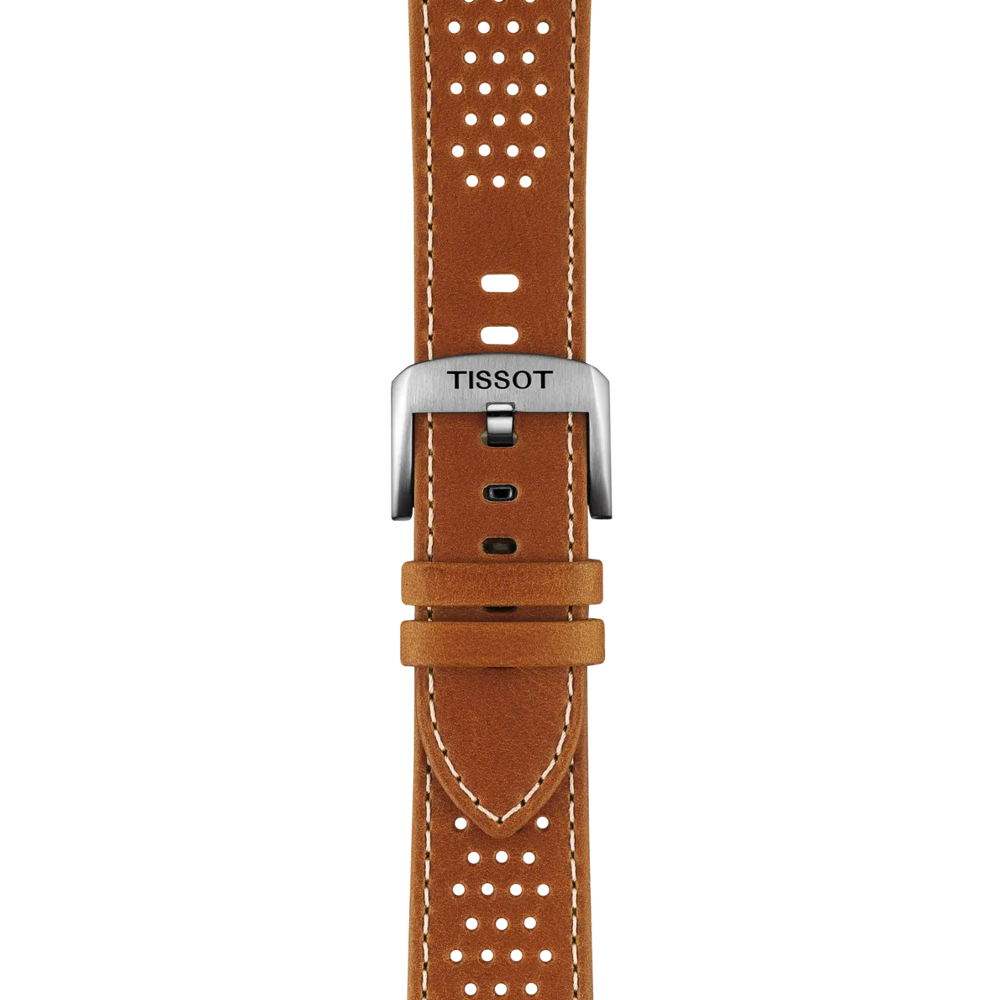 Tissot Official Light Brown Leather Strap Lugs 22mm 2