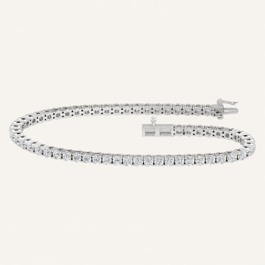4.00CT Round Cut Lab Grown Diamond Tennis Bracelet