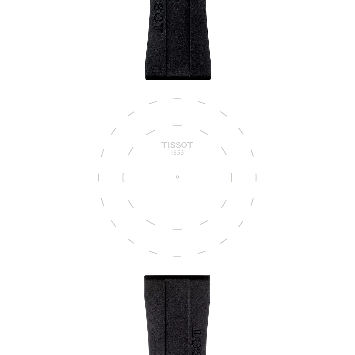 Tissot Official Black Rubber Strap Lugs 20mm 3