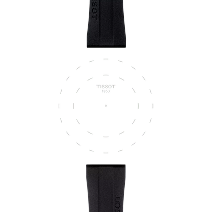 Tissot Official Black Rubber Strap Lugs 20mm 3