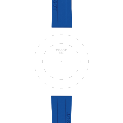 Tissot Official Blue Silicone Strap Lugs 18 mm 3