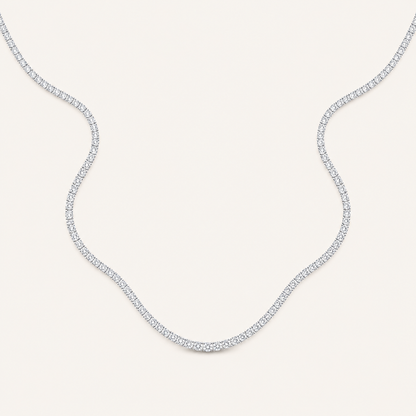 15.00CT Round Cut Lab Grown Diamond Tennis Necklace