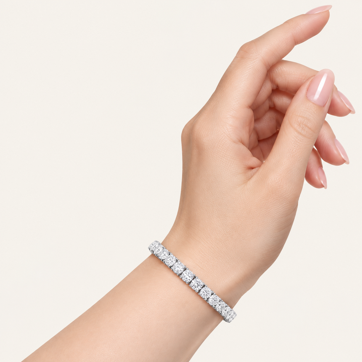 7.00CT Round Cut Lab Grown Diamond Tennis Bracelet