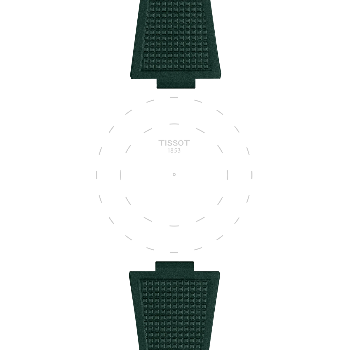 Tissot Official PRX 40mm Dark Green Rubber Strap 3