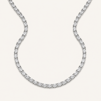 12CT Round Cut Lab Grown Diamond Tennis Necklace