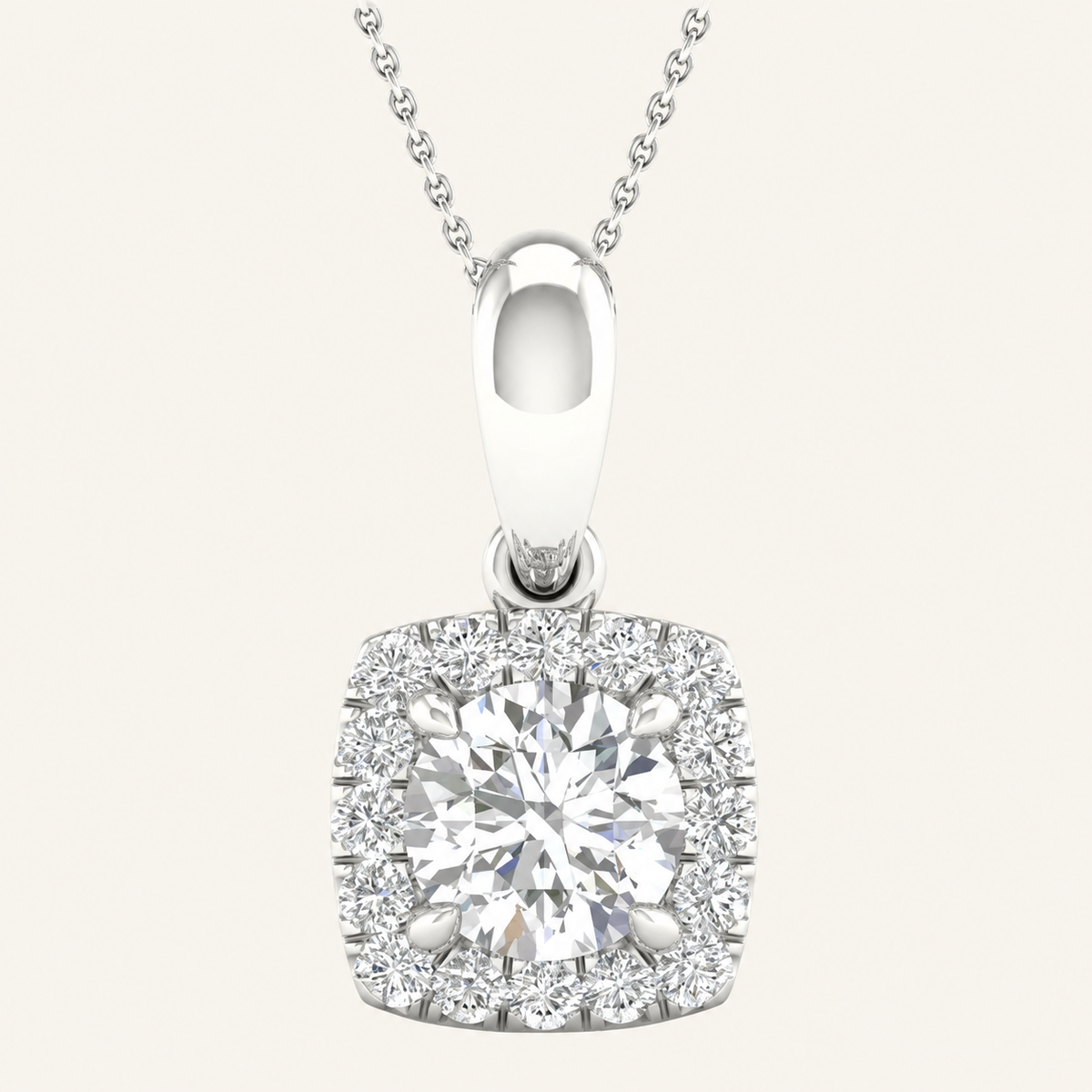 0.60CT Round Cut Lab Grown Diamond Pendant