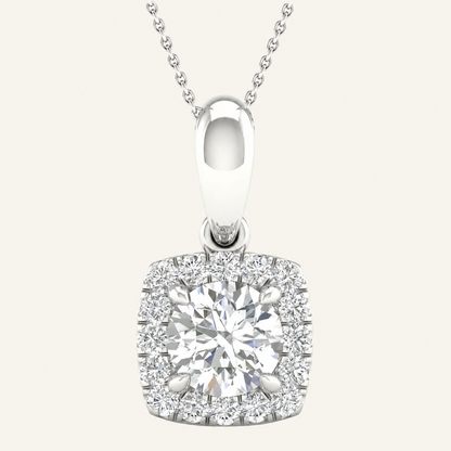 0.60CT Round Cut Lab Grown Diamond Pendant