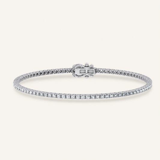 1.00CT Round Cut Lab Grown Diamond Tennis Bracelet