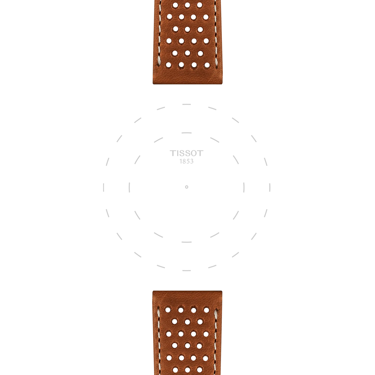 Tissot Official Light Brown Leather Strap Lugs 20 mm 3