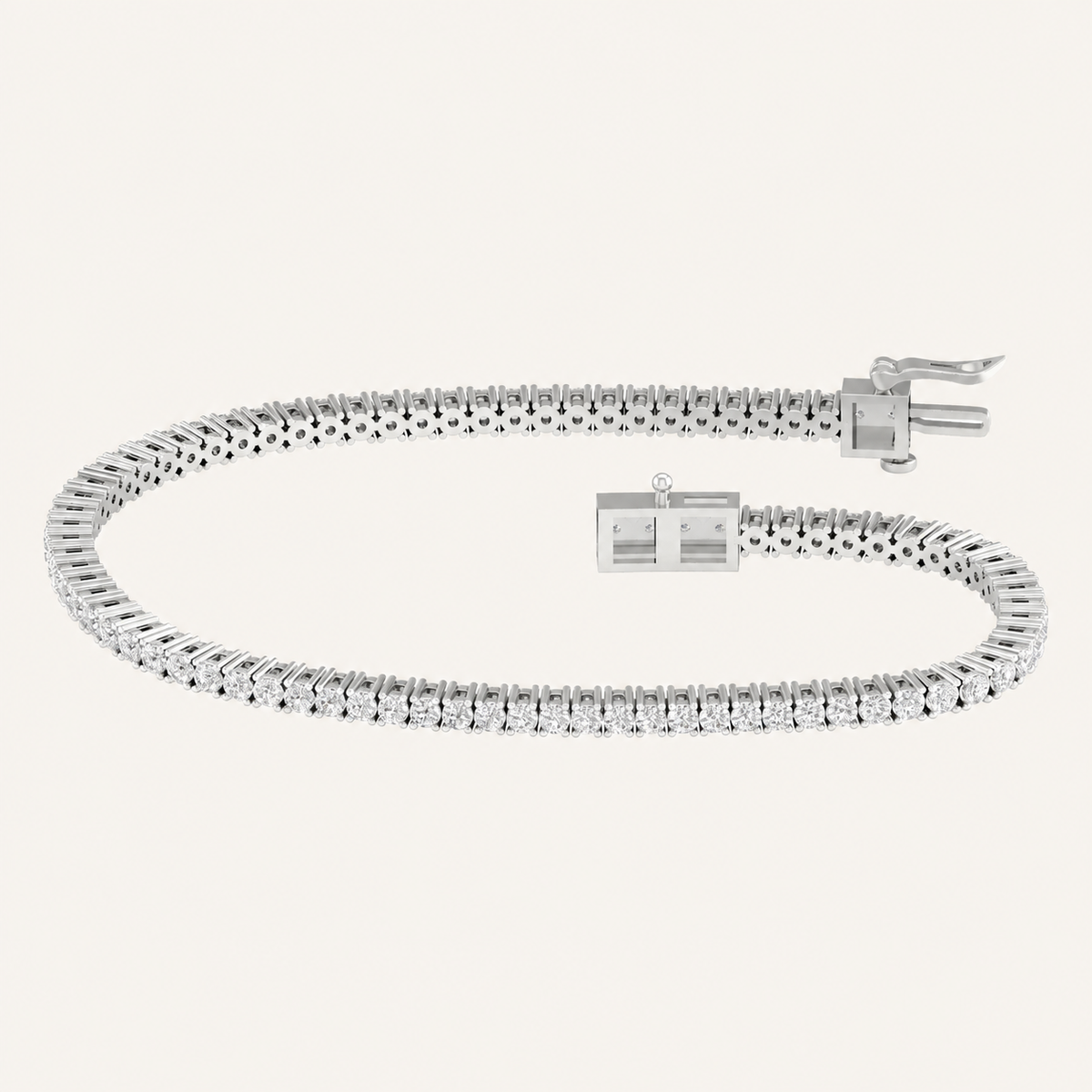3.00CT Round Cut Lab Grown Diamond Tennis Bracelet