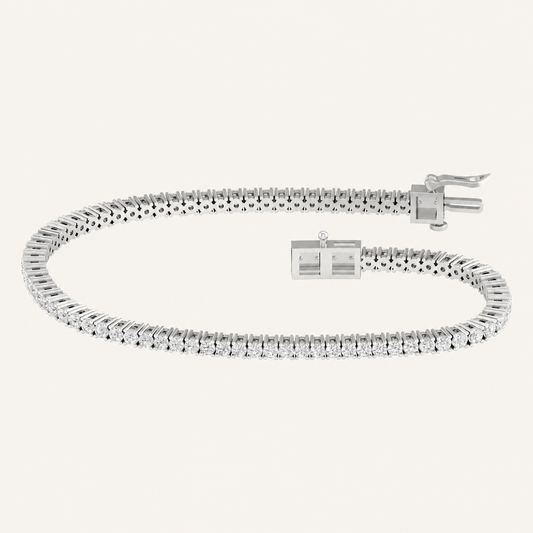 2.00CT Round Cut Lab Grown Diamond Tennis Bracelet