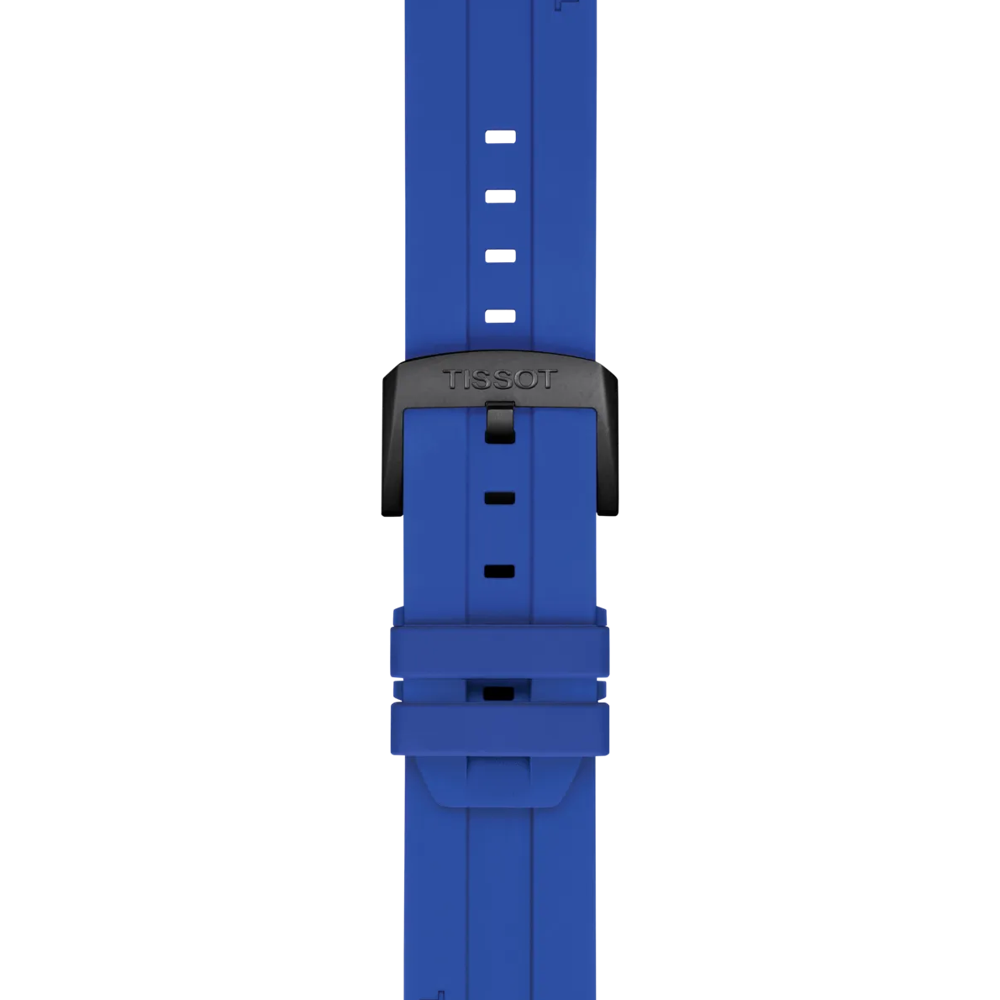 Tissot Official Blue Silicone Strap Lugs 22mm 2