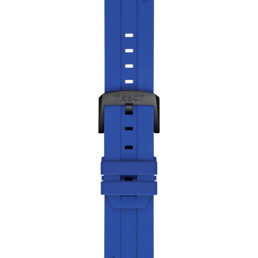 Tissot Official Blue Silicone Strap Lugs 22mm 2