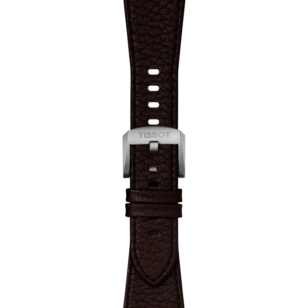 Tissot Official Brown PRX 40mm Leather Strap With Steel Endpiece 2