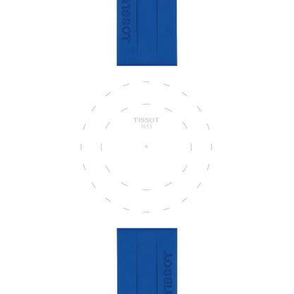 Tissot Official Blue Silicone Strap Lugs 22 mm 3