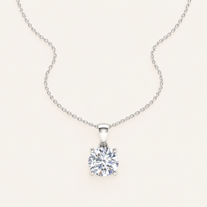 0.50CT Round Cut Lab Grown Diamond Pendant