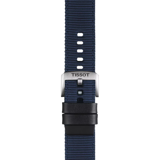 Tissot Official Blue Fabric Strap Lugs 22 mm 2