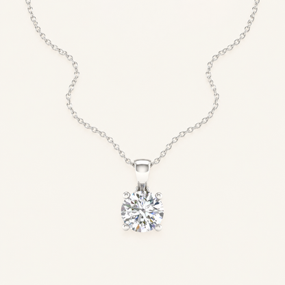 0.50CT Round Cut Lab Grown Diamond Pendant