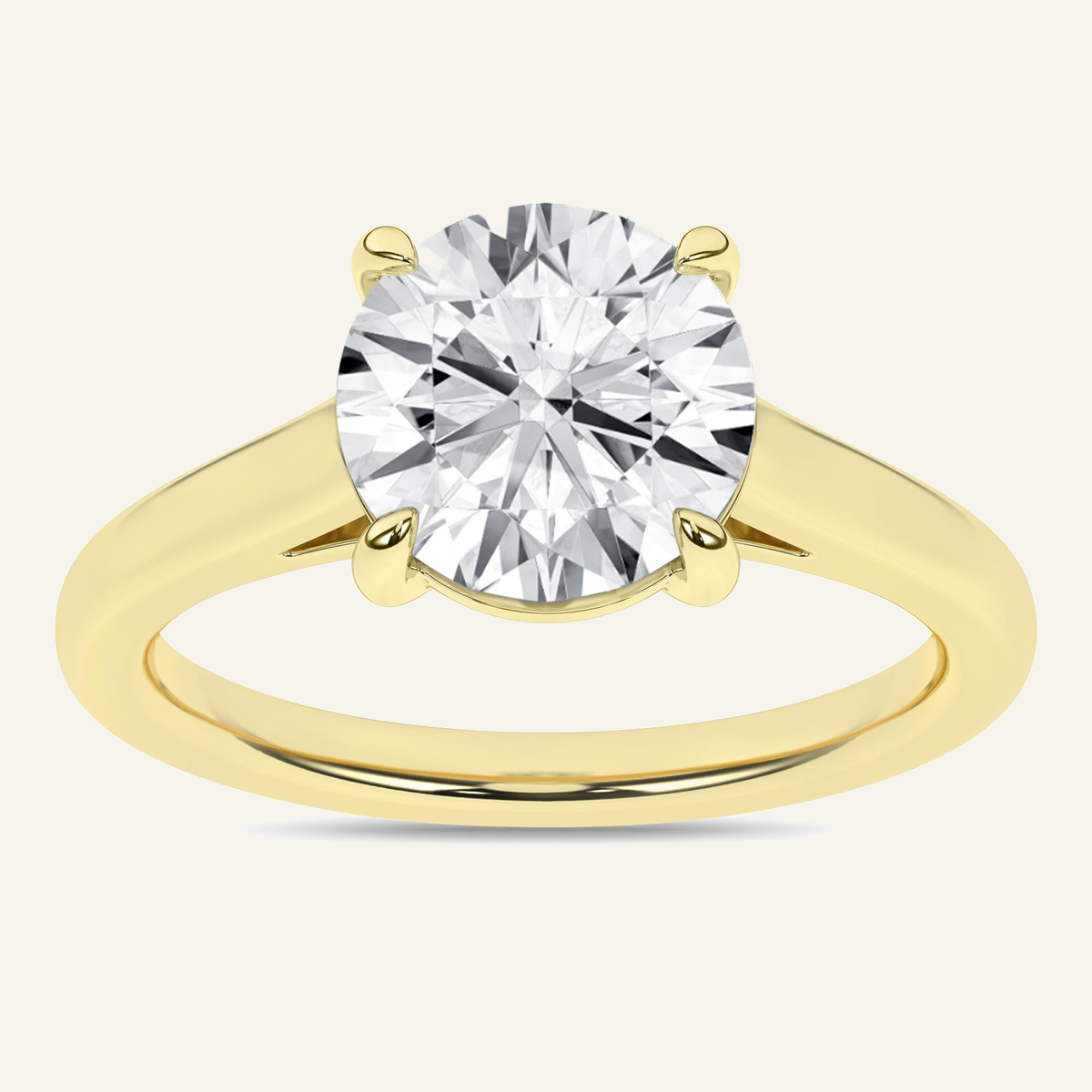 0.50CT Round Cut Lab Grown Diamond Solitaire Ring