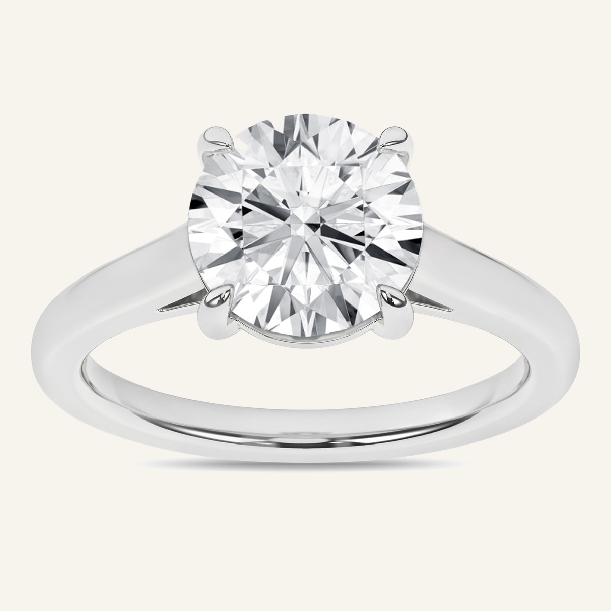 0.50CT Round Cut Lab Grown Diamond Solitaire Ring