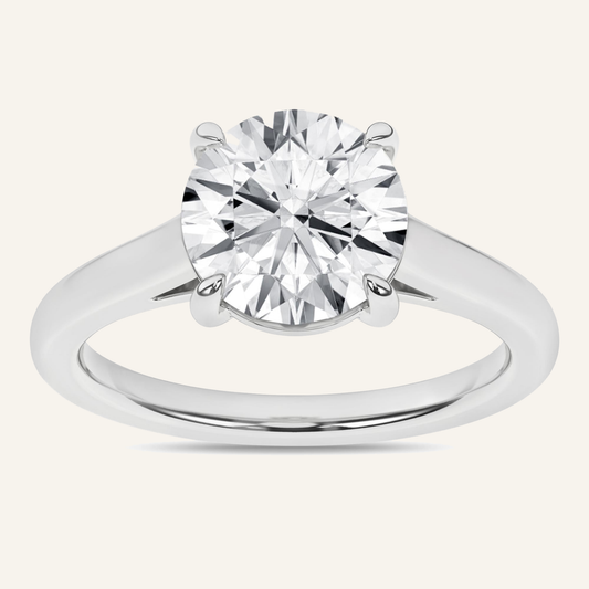 0.50CT Round Cut Lab Grown Diamond Solitaire Ring
