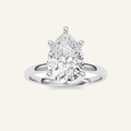 2CT Pear Cut Lab Grown Diamond Solitaire Ring