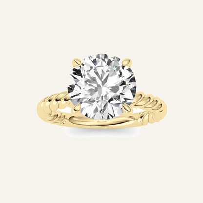 3CT Round Cut Lab Grown Diamond Solitaire Ring