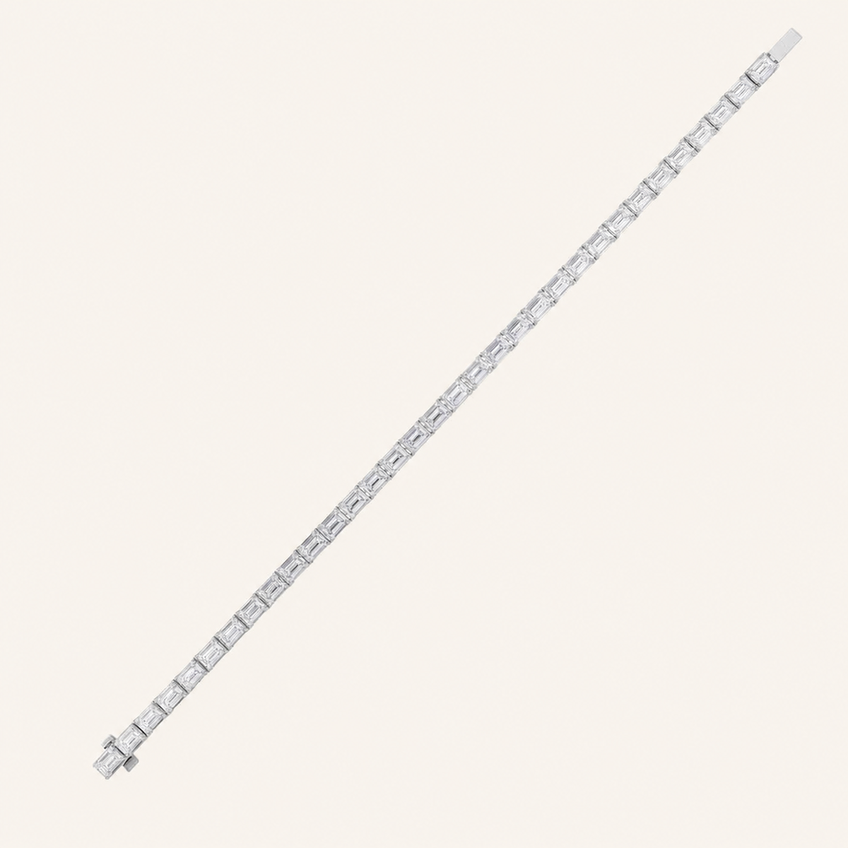 15CT Radiant Cut Lab Grown Diamond East West Tennis Bracelet